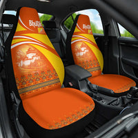 Bhutan Heritage Car Seat Cover with Paro Monastery and Druk Dragon