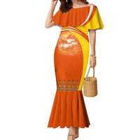 Bhutan Heritage Family Matching Mermaid Dress and Hawaiian Shirt with Paro Monastery and Druk Dragon