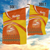 Bhutan Heritage Garden Flag with Paro Monastery and Druk Dragon