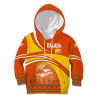 Bhutan Heritage Kid Hoodie with Paro Monastery and Druk Dragon