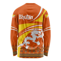 Bhutan Heritage Long Sleeve Shirt with Paro Monastery and Druk Dragon