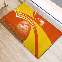 Bhutan Heritage Rubber Doormat with Paro Monastery and Druk Dragon