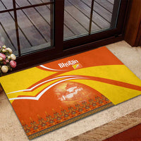 Bhutan Heritage Rubber Doormat with Paro Monastery and Druk Dragon