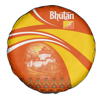 Bhutan Heritage Spare Tire Cover with Paro Monastery and Druk Dragon
