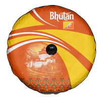 Bhutan Heritage Spare Tire Cover with Paro Monastery and Druk Dragon