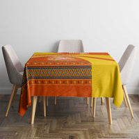 Bhutan Heritage Tablecloth with Paro Monastery and Druk Dragon