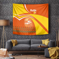 Bhutan Heritage Tapestry with Paro Monastery and Druk Dragon