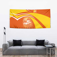 Bhutan Heritage Tapestry with Paro Monastery and Druk Dragon