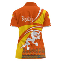 Bhutan Heritage Women Polo Shirt with Paro Monastery and Druk Dragon
