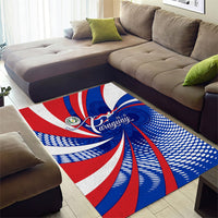 Paraguay Flag Day Area Rug Patriotic Sunburst Traditional Ñandutí Lace