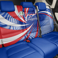 Paraguay Flag Day Back Car Seat Cover Patriotic Sunburst Traditional Ñandutí Lace