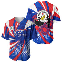 Paraguay Flag Day Baseball Jersey Patriotic Sunburst Traditional Ñandutí Lace