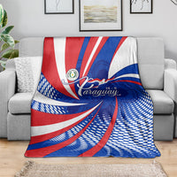 Paraguay Flag Day Blanket Patriotic Sunburst Traditional Ñandutí Lace