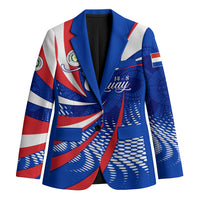 Paraguay Flag Day Blazer Patriotic Sunburst Traditional Ñandutí Lace