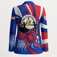Paraguay Flag Day Blazer Patriotic Sunburst Traditional Ñandutí Lace