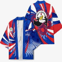 Paraguay Flag Day Kimono Patriotic Sunburst Traditional Ñandutí Lace