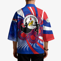 Paraguay Flag Day Kimono Patriotic Sunburst Traditional Ñandutí Lace