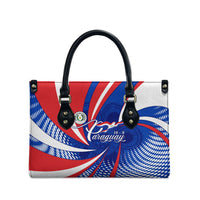 Paraguay Flag Day Leather Bag Patriotic Sunburst Traditional Ñandutí Lace