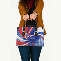 Paraguay Flag Day Leather Bag Patriotic Sunburst Traditional Ñandutí Lace