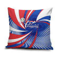 Paraguay Flag Day Pillow Cover Patriotic Sunburst Traditional Ñandutí Lace