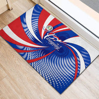 Paraguay Flag Day Rubber Doormat Patriotic Sunburst Traditional Ñandutí Lace