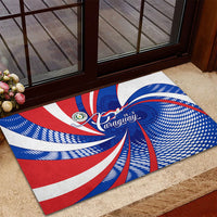 Paraguay Flag Day Rubber Doormat Patriotic Sunburst Traditional Ñandutí Lace