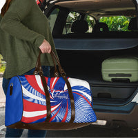 Paraguay Flag Day Travel Bag Patriotic Sunburst Traditional Ñandutí Lace