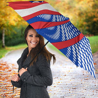 Paraguay Flag Day Umbrella Patriotic Sunburst Traditional Ñandutí Lace