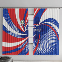 Paraguay Flag Day Window Curtain Patriotic Sunburst Traditional Ñandutí Lace