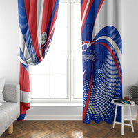 Paraguay Flag Day Window Curtain Patriotic Sunburst Traditional Ñandutí Lace