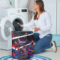 Paraguay Flag Day Laundry Basket Colorful Graffiti Map Butterflies