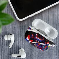 Paraguay Flag Day AirPods Case Colorful Graffiti Map Butterflies