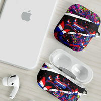 Paraguay Flag Day AirPods Case Colorful Graffiti Map Butterflies