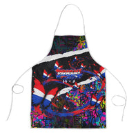 Paraguay Flag Day Apron Colorful Graffiti Map Butterflies