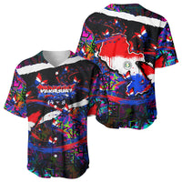 Paraguay Flag Day Baseball Jersey Colorful Graffiti Map Butterflies