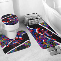 Paraguay Flag Day Bathroom Set Colorful Graffiti Map Butterflies