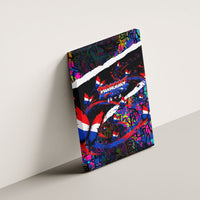 Paraguay Flag Day Canvas Wall Art Colorful Graffiti Map Butterflies