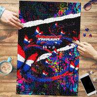 Paraguay Flag Day Puzzle Colorful Graffiti Map Butterflies
