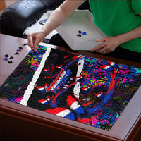 Paraguay Flag Day Puzzle Colorful Graffiti Map Butterflies