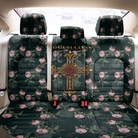 Rosicrucian Order Rose Cross Back Car Seat Cover Gothic Baroque Crucifix Vintage Floral