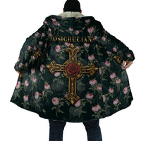 Rosicrucian Order Rose Cross Cloak Gothic Baroque Crucifix Vintage Floral