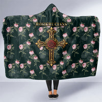 Rosicrucian Order Rose Cross Hooded Blanket Gothic Baroque Crucifix Vintage Floral