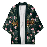 Rosicrucian Order Rose Cross Kimono Gothic Baroque Crucifix Vintage Floral