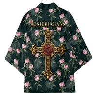 Rosicrucian Order Rose Cross Kimono Gothic Baroque Crucifix Vintage Floral
