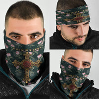Rosicrucian Order Rose Cross Neck Gaiter Gothic Baroque Crucifix Vintage Floral