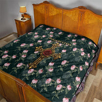 Rosicrucian Order Rose Cross Quilt Gothic Baroque Crucifix Vintage Floral