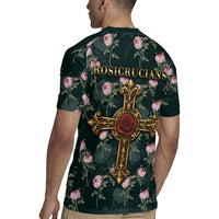 Rosicrucian Order Rose Cross Rugby Jersey Gothic Baroque Crucifix Vintage Floral