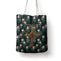 Rosicrucian Order Rose Cross Tote Bag Gothic Baroque Crucifix Vintage Floral