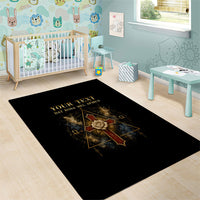 Personalized Rosicrucians Area Rug Sapiens Dominabitur Astris Rose Cross