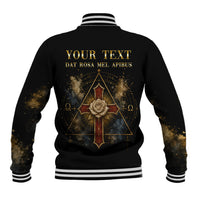 Personalized Rosicrucians Baseball Jacket Sapiens Dominabitur Astris Rose Cross